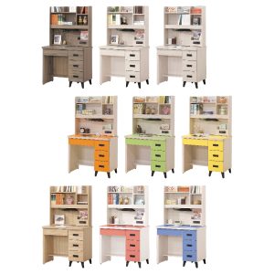☆DE德一家具☆灰橡／冰島白橡／雪杉／椪柑／青蘋果／黃金果／原切／白紅色／白藍色3尺書桌 HT25-766-5~10／768-1~12