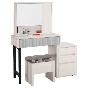 ☆DE德一家具☆喬倫斯2.7尺伸縮化妝台全組(木門) CM25-1041-2