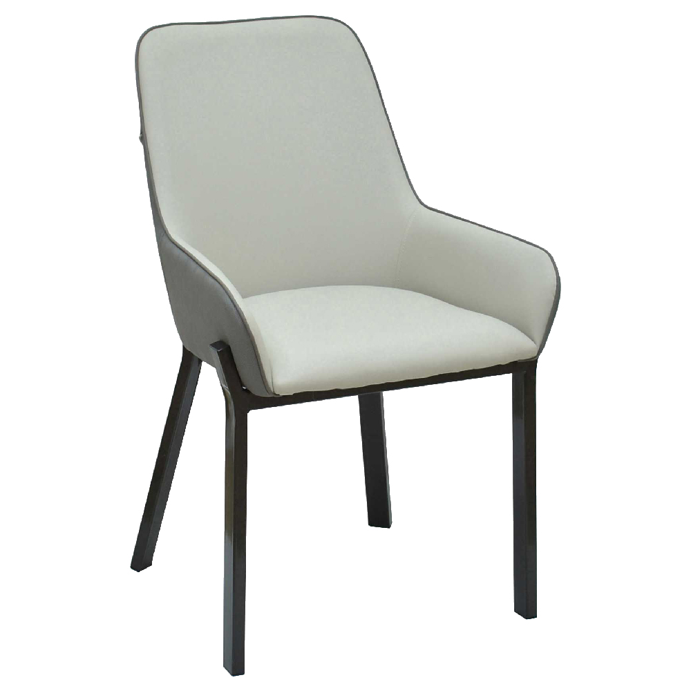 ☆DE德一家具☆埃莫里米色皮餐椅 ZX25-587-14