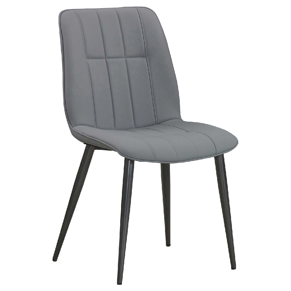 ☆DE德一家具☆格羅深灰色貓抓皮餐椅 ZX25-591-12