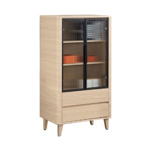 ☆DE德一家具☆艾維斯2.5尺鋁門展示櫃(木腳) CM25-1480-5