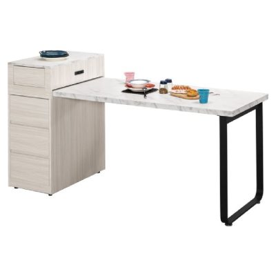 ☆DE德一家具☆克萊格5尺仿石面中島型多功能餐桌櫃(B型) CM25-1684-1