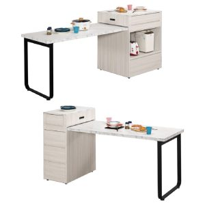 ☆DE德一家具☆克萊格仿石面中島型多功能餐桌櫃 CM25-1683-1~2／1684-1~2