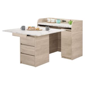 ☆DE德一家具☆丹尼爾3.5尺仿石面活動式餐櫃 CM25-1716-1
