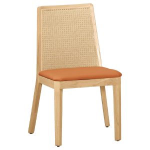 ☆DE德一家具☆亞肯橙色皮餐椅 CM25-1871-3