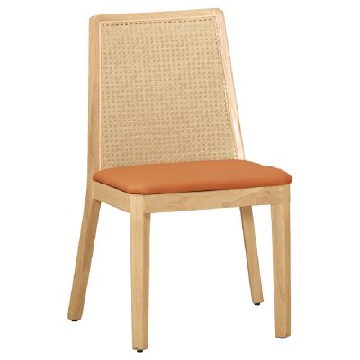 ☆DE德一家具☆亞肯橙色皮餐椅 CM25-1871-3