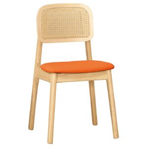 ☆DE德一家具☆山姆橙色皮餐椅 CM25-1871-7