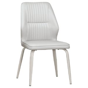 ☆DE德一家具☆亞歷淺灰色皮餐椅 CM25-1873-12
