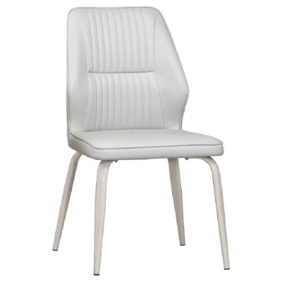 ☆DE德一家具☆亞歷淺灰色皮餐椅 CM25-1873-12
