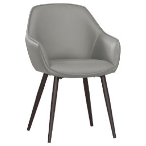 ☆DE德一家具☆彼得灰色皮餐椅 CM25-1876-3