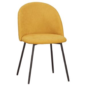 ☆DE德一家具☆珊卓黃色布餐椅 CM25-1878-8