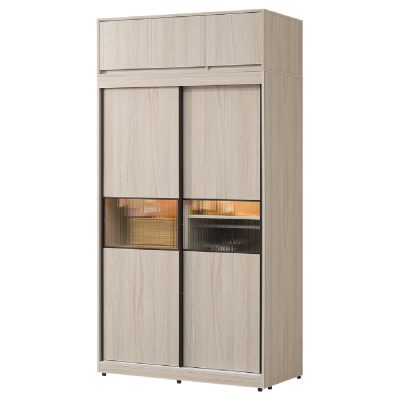 ☆DE德一家具☆夏禾4x7推門長虹玻璃衣櫃+被櫃 CX25-008-11+12