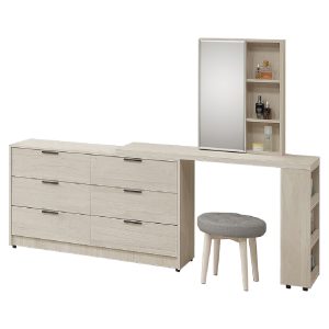 ☆DE德一家具☆貝諾可伸縮檯面+2尺鏡框+六斗櫃 CX25-011-8~10