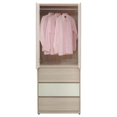 ☆DE德一家具☆沐澄2.5x7尺三抽衣櫥 CX25-030-8