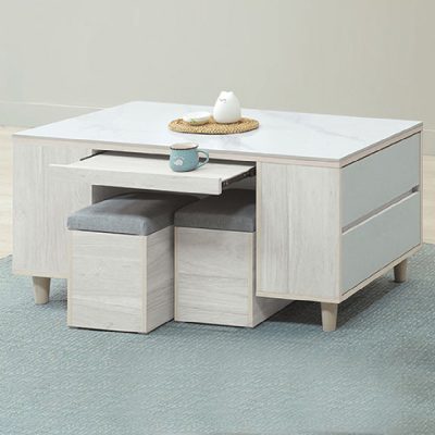 ☆DE德一家具☆白熊橡木+白4尺木面茶几 CX25-243-4