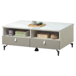 ☆DE德一家具☆格芮二抽岩板大茶几 CX25-244-1+317-4