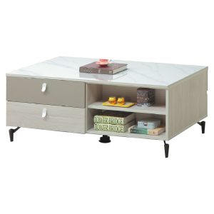 ☆DE德一家具☆格芮四抽岩板大茶几 CX25-244-2+317-4