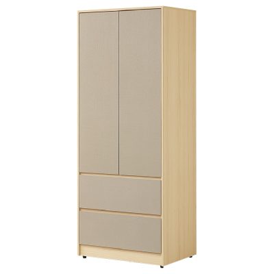 ☆DE德一家具☆原麥白橡2.7尺二抽衣櫃 JX25-1-10