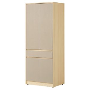 ☆DE德一家具☆原麥白橡2.7尺四門衣櫃 JX25-1-11