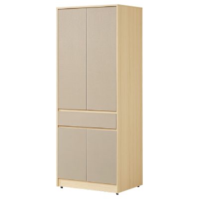 ☆DE德一家具☆原麥白橡2.7尺四門衣櫃 JX25-1-11