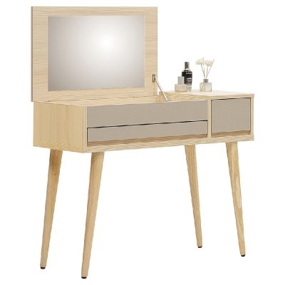 ☆DE德一家具☆原麥白橡掀鏡式鏡台 JX25-1-9