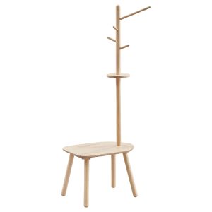 ☆DE德一家具☆北歐洗白色實木衣架短凳 JX25-118-5
