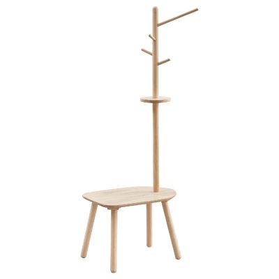☆DE德一家具☆北歐洗白色實木衣架短凳 JX25-118-5