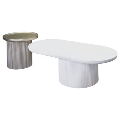 ☆DE德一家具☆奶油白／香檳色茶几 JX25-130-1~2