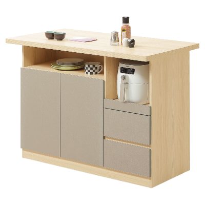 ☆DE德一家具☆原麥白橡中島餐櫃 JX25-161-1
