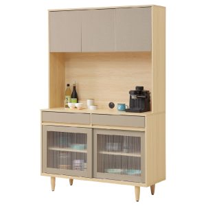 ☆DE德一家具☆原麥白橡4尺餐櫃全組 JX25-162-2