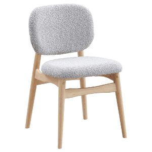 ☆DE德一家具☆挪威洗白灰布餐椅 JX25-185-2