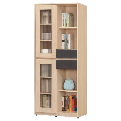 ☆DE德一家具☆歐克2.7尺二門開放櫃 HT25-701-1