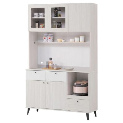 ☆DE德一家具☆維納斯白雲木4尺餐櫃全組 HT25-776-4
