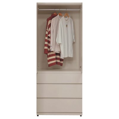 ☆DE德一家具☆奶油風2.6尺三抽衣櫃 YX26-803-262