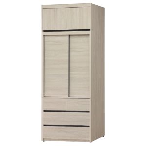 ☆DE德一家具☆奶茶3.5x7衣櫃+被櫃 YX26-807-939+9392