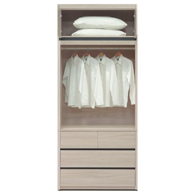 ☆DE德一家具☆奶茶3.5x7衣櫃+被櫃 YX26-807-939+9392