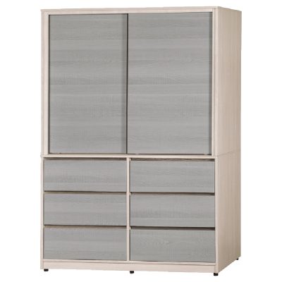 ☆DE德一家具☆馬卡龍灰4x7尺衣櫃 YX26-875-347