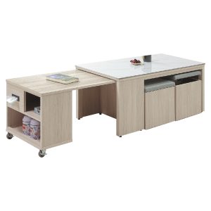 ☆DE德一家具☆奶茶4尺伸縮岩板大茶几 YX26-926-942