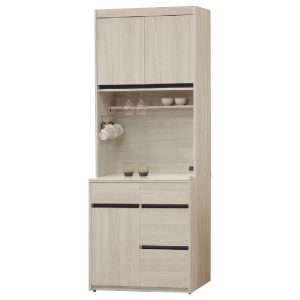 ☆DE德一家具☆奶茶2.7尺岩板餐櫃全組 YX26-976-27