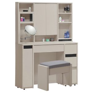 ☆DE德一家具☆鈦晶奶色系3.1尺化妝台組 CY26-17-21516839