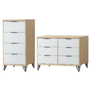 ☆DE德一家具☆原木雙色鐵腳斗櫃 CY26-316-46318~46320