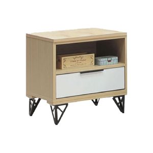 ☆DE德一家具☆原木雙色鐵腳床頭櫃 CY26-49-46316