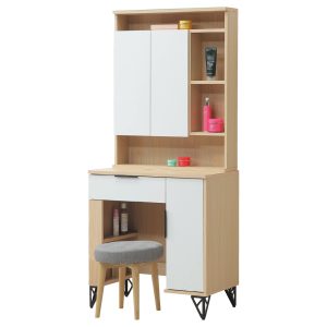 ☆DE德一家具☆原木雙色鐵腳2.5尺鏡台 CY26-49-46317