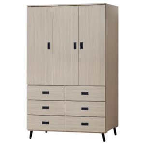 ☆DE德一家具☆鋼刷雞翅木4x7尺衣櫃 CY26-59-46126