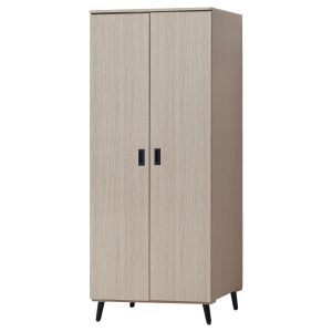 ☆DE德一家具☆鋼刷雞翅木2.6尺雙吊衣櫃 CY26-60-46128