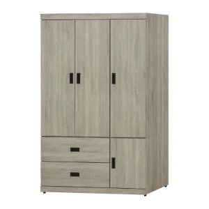 ☆DE德一家具☆灰梧桐4x6尺四門二抽開門衣櫃 CY26-242-166246
