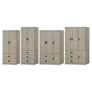 ☆DE德一家具☆灰梧桐開門衣櫃 CY26-242-166237~166247