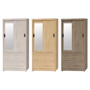 ☆DE德一家具☆白梧桐／梧桐／灰橡3x6尺衣櫥 CY26-256-25536~25A36