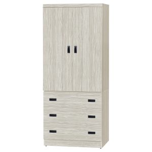 ☆DE德一家具☆欣辰白橡3x7尺衣櫥 CY26-258-34837