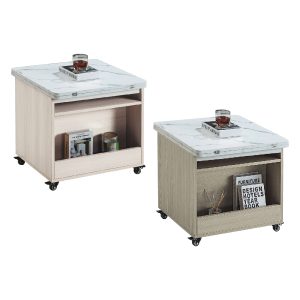 ☆DE德一家具☆白梧桐／灰梧桐旋轉掀合石花昇降茶几 CY26-452-16302／16602